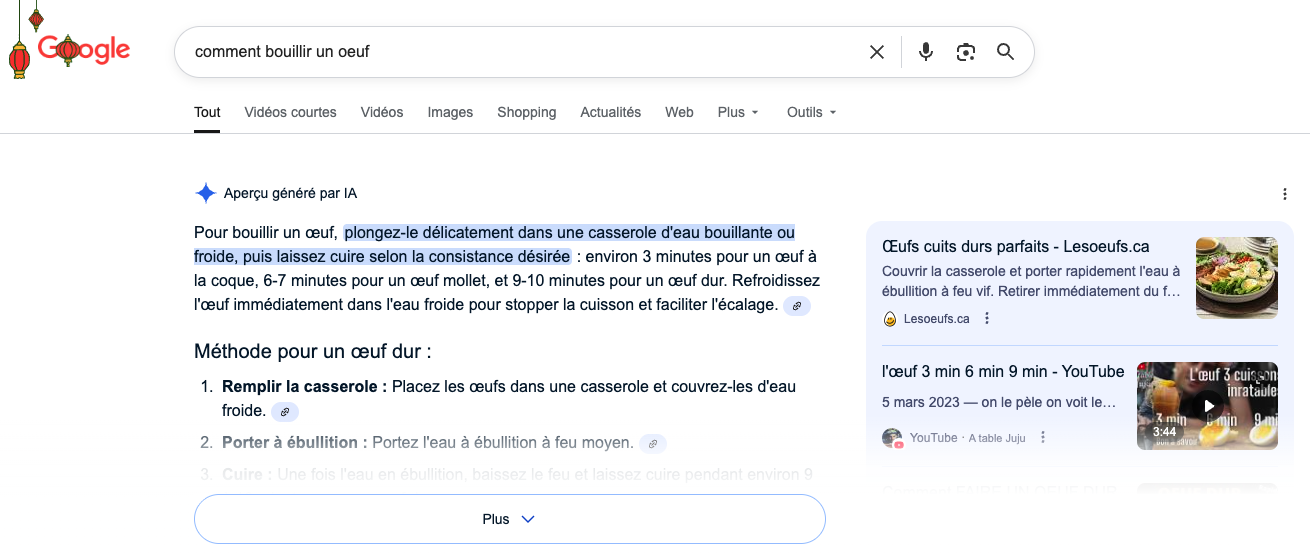 Comment Bouillir un Oeuf ?